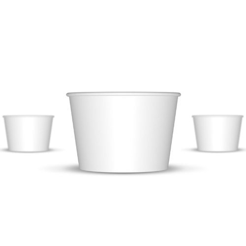 8 oz Paper Ice Cream Cups - 1,000 / Case (White)