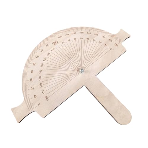 Transportador de ángulos de madera versátil 0-180° miniatura 1