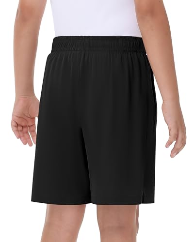 Runhit Boys Athletic Shorts Quick Dry Running Shorts for Youth Kids Lightweight Basketball Soccer Gym Shorts Zipper Pockets2