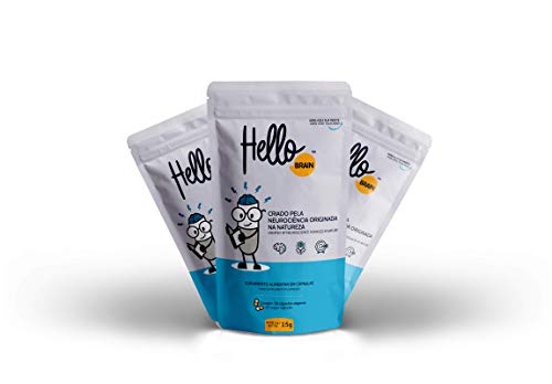 HelloBrain - Combo com 3 Unidades 15g Cada – Suplemento Inovador de Saúde Cerebral