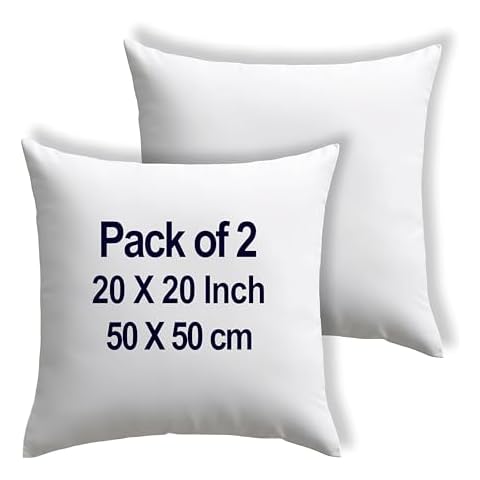 raajsee 50cm x 50cm Cushion Inserts Pack of 2 Cover