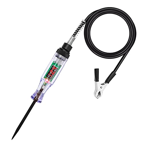 Digital Electric Circuit LED Tester, 348V DC Test Light with Voltage Display and Polarity