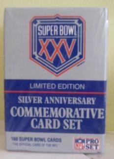 Amazon.com: Pro Set Super Bowl XXV Limited Edition Silver Anniversary  Commemorative NFL Football Card Set : 其他產品