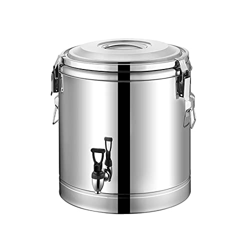 SBCGFY Cubo térmico, Cubo para Sopa, Calentador de Agua para Catering, urna para Catering, dispensador de Acero Inoxidable, para elaboración de Cerveza casera, Uso com(Café 80L)