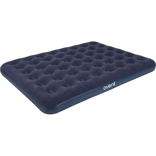 AVENLI Luftmatratze Luftbett Camping für 2 Personen 203x152x22cm aufblasbare Matratze Gästebett weiche Liegefläche mit beflockter Oberfläche Reise-Bett für Camping & Zuhause