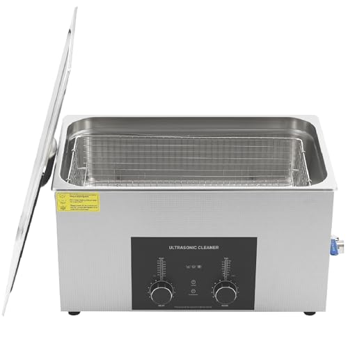 Ultrasonic Cleaning Machine 40Khz 5.81Gal Professional Ultrasonic Jewelry Cleaner with Temperature and Time Control Portable Ultrasonic Carburetor Cleaner for Auto Parts Dental Instruments Eyeglasses