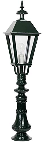 Casa Padrino Baroque Garden Lantern/Garden Lamp 22 x 22 x H. 95 cm Weatherproof Garden Terraces Outdoor Lamp, Color:green