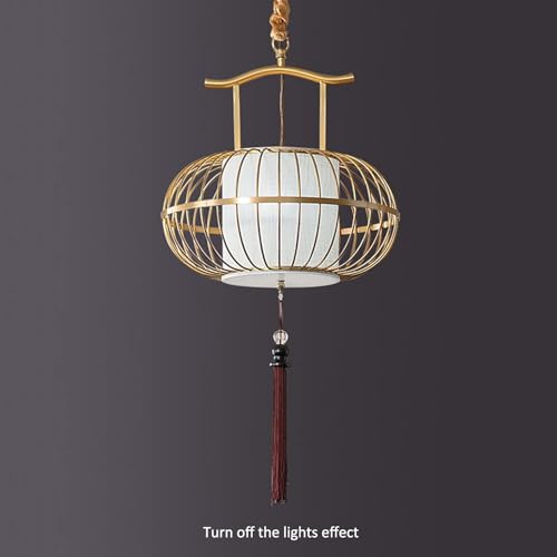 Lustre E27 style or à suspension pour éclairage de maison - 4