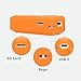 Orange Flipper Zero Case, Soft Silicone Case for Flipper Zero Device, with 1 Pcs Flipper Zero Screen Protector, Flipper Zero Accessories for Hackers, Protective Flipper Zero Case Cover