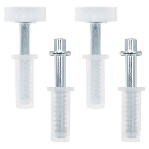 Kit de herrajes para puerta doble plegable con rodillos superiores y pivotes blancos FINBe miniatura 1