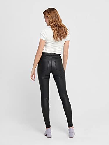 Only Femme Onlroyal Hw Sk Rock Coated Pim Noos Jeans, Noir, XL / 34L