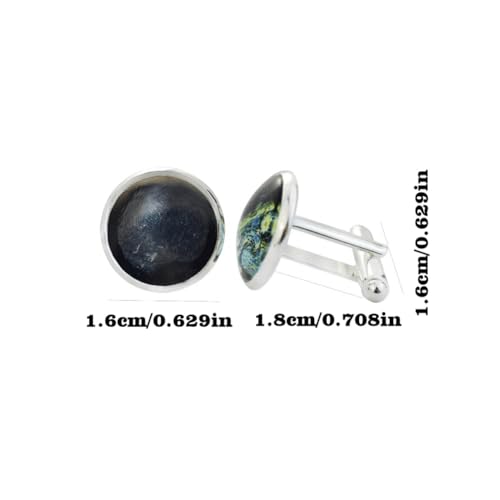 Mancuernillas para camisa Van Gogh Starry Night en plata miniatura 5
