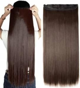 HairMaker Synthetic Hair Extensions, 100 grams, Black, Matt Finish (Black) (16inches)-image-14
