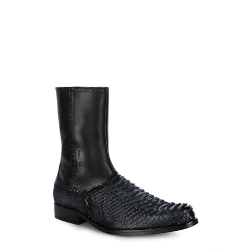 FRANCO CUADRA Men's Boot in Genuine Python Leather Black Gray 827PBTS2