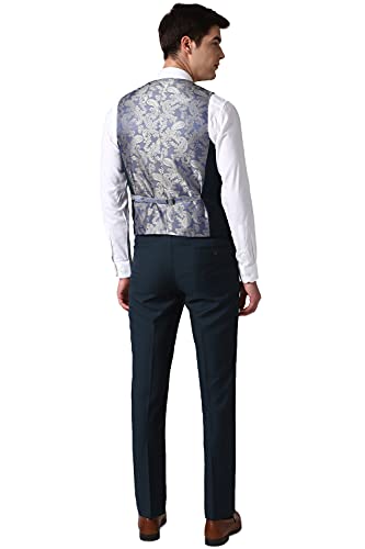 Image of Peter England Men's Polyester Blend Three Piece Business Suit Pants Set