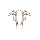 Tapsi´s Coolbodyart® Ohr Klemme Manschette Rhodium Zirkonia, Feder Rose Gold