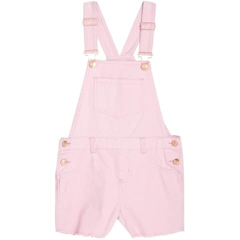 Love Republic Girls' Shortalls - Woven Twill Denim Jeans Shorts Overalls (4-16), Size 4, Mauve Cover