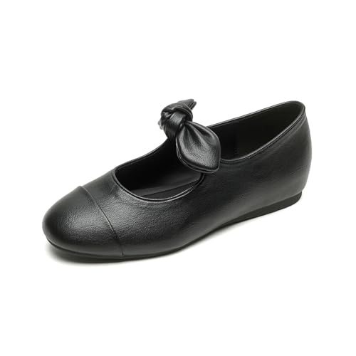 SWDZM Mary Jane Shoes Women Slip on Ballet Flat Dressy Comfortable Round Toe Flats for Women