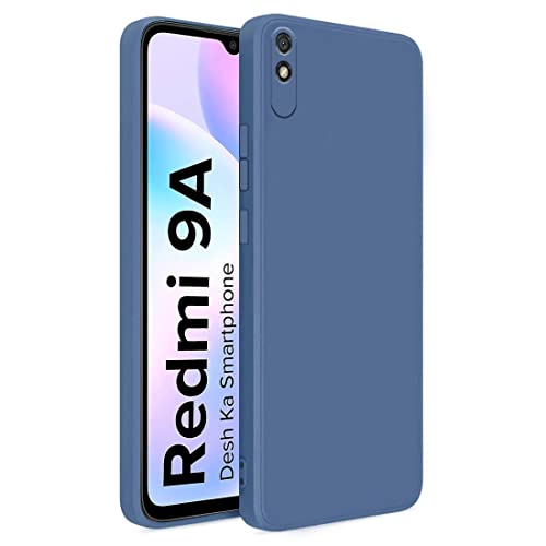 Image of Back Cover for Mi Redmi 9A / Redmi 9i / Redmi 9A Sport | Full Camera Protection | Liquid Silicon Case | Flexible Bumper Case for Mi Redmi 9A / Redmi 9i / Redmi 9A Sport (Blue)