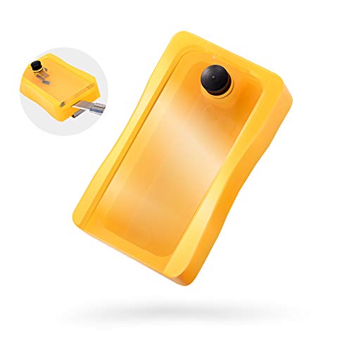 Snap Off Blade Disposal Container Can to Break Utility Knife Blade, Trash Knife Blades Gather by Magnet Safe Storage Bank, Blade Dispenser Yellow Plastic Case with Hanging Clip