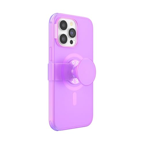 Image of PopSockets iPhone 14 Pro Max Phone Case with MagSafe, Wireless Charging Compatible, Pink - iPhone 14 Pro Max MS Pink Translucent