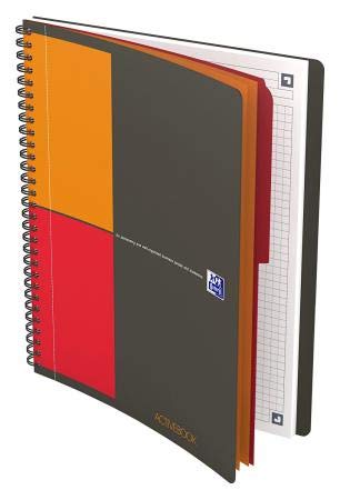 Set di 5 quaderni Activebook Rel, integrale B5 160p, 80 g/m², a quadretti 5 x 5, con divisori