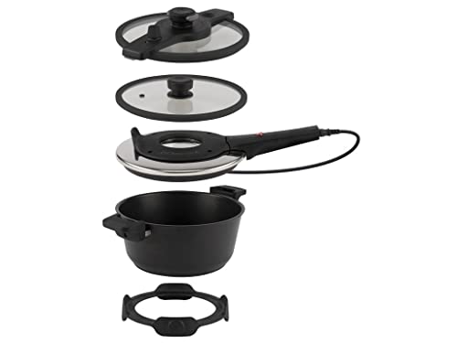 REMOSKA Tria T41/42 Marmite multifonctionnelle 3 en 1 pour la cuisson, le four et le pot-au-feu 4,5 l / 28 cm / 610 W surface antiadhésive