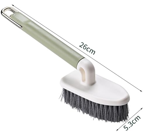 Image of JAXHOM Multipurpose Long Handle Cleaning Brush for Bathroom, Kitchen, Floor & Tile - Heavy Duty Scrubber with Bristles - Sink, Wall & Grout Cleaning Tool - Ergonomic Non-Slip Grip, 26cm (C-3)