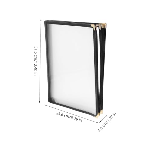 Cabilock Recipe Book Menu Holder Clear Menu Holder for Restaurant Menu Cover Restaurant Menu Holder for Bar Restaurant Menu Covers Menu Cover for Restaurant Menu Folders Leather Transparent
