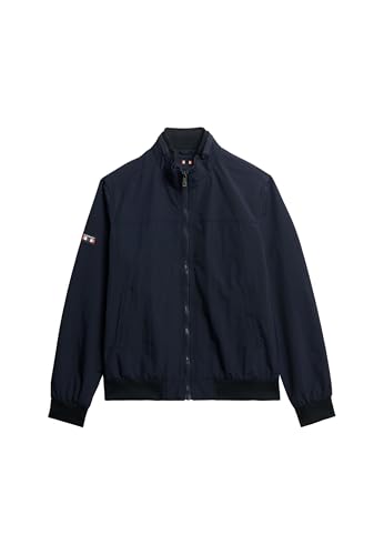 Superdry, JACKET NYLON HARRINGTON JACKET, M5012079A, Eclipse Navy, S, MAN, ADULTO