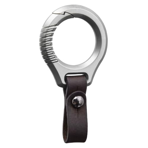 Porte-clés avec clip à la taille anti-perte en alliage de titane robuste