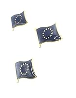 EU Europäische Union Land Metall Emaille Flagge Pin Badge 3 Stück, Metall