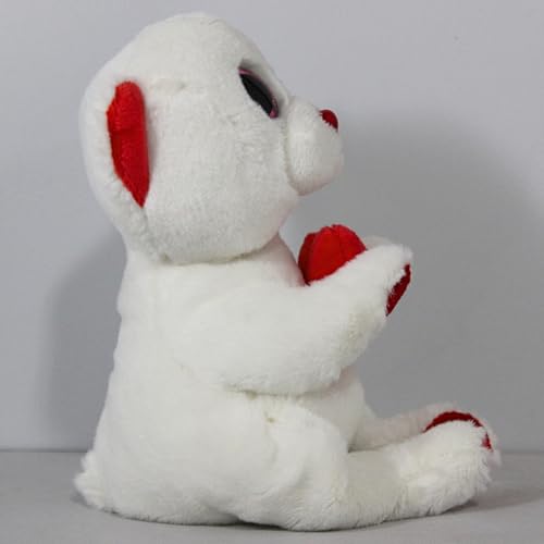 Ty Beanie Bellies-Peluche Desi der Bär 15cm-TY41047, TY41047, White, Rot, Small