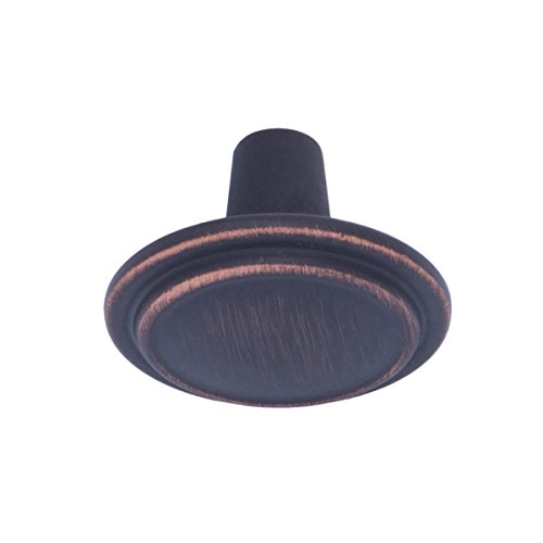 Amazon Basics Straight Top Ring Cabinet Knobs for Kitchen and Drawers, 1.25-inch Diameter, Oil Rubbed Bronze, 25-Pack - image 2