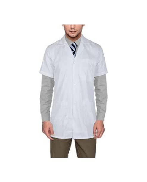 YOUTH RIDE Lab Coat Mens Doctor coat Apron Unisex Half Sleeve Medical Lab Coat White Apron For Men, Women, Student (B0BRSHTNL6) Amazon Price History, Amazon Price Tracker