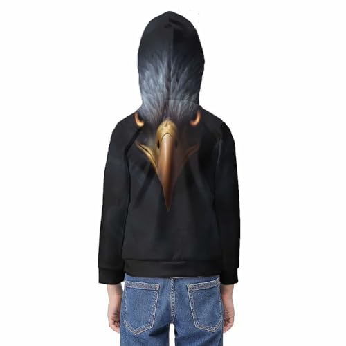 Sweat à capuche Wild Eagle enfants : pull 3D pour cadeau