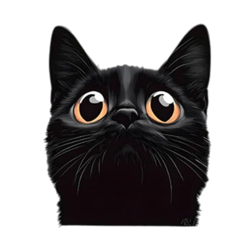 Vinilo decorativo Gato negro adorable para pared