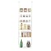 Smart Design Over The Door Adjustable Pantry Organizer Rack w/ 6 Adjustable Shelves - PE Dip - Steel Metal Construction w/Hooks & Screws - Cans, Food, Misc. Item - Kitchen (17 x 55.25 Inch) [White]