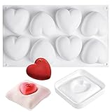moldes 3d silicona Decoración creativa para hornear de bricolaje: molde para pastel de silicona en forma de corazón, el molde dulce se puede usar para decorar varios pasteles de crema, adecuado para cumpleaños, bodas, día de San Valentín y Navidad y muchas celebraciones.