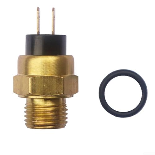 Interruptor de termostato de radiador de motocicleta, sensor de temperatura para ventilador de refrigerante de radiador para rosca M14, cuerpo de latón con junta tórica de junta de goma adecuada para