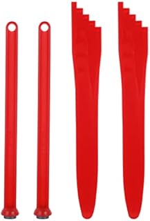 ASTER 4 Pieces Canning Kit-2 Pieces Magnetic Lid Lifter Canning Lid Lifter Kit,Magnetic Jar Lid Lifter (7 Inch) 2 Pieces Canning Bubble Popper Bubble Remover Canning Tools (Red)