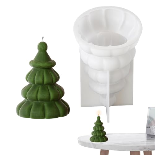 Moldes de fabricación de velas, molde de velas para Navidad, Molde de fabricación de dulces para árboles de Navidad, Moldes artesanales de Navidad de fácil liberación, para amantes del bricolaje