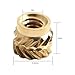 Twelve Piece Pack Featuring Brass Threaded Inserts Designed to Facilitate Efficient Use Across a Range of Industrial Projects (M3x4x4.5(M2x3x3.5(IdxLxOd))