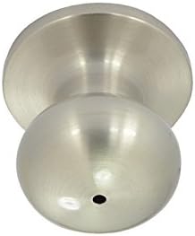 Better Home Products Noe Valley Privacy Door Knob | Round Ball Bathroom Bedroom Door Knobs, Keyless Interior Door Hardware - Satin Nickel