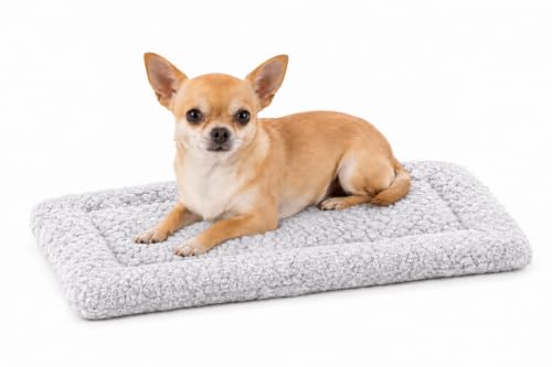Panier Chien - Coussin Chien et Chat - Coussin rectangulaire Jacquard Gris - pour Cages...