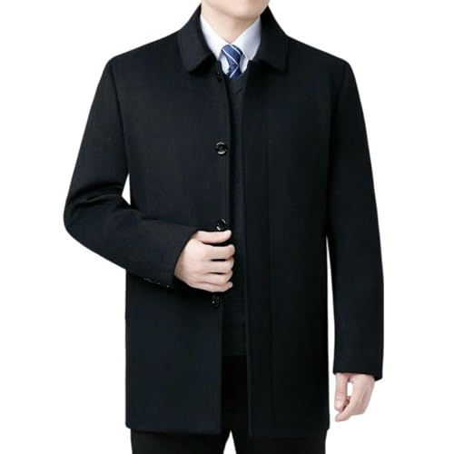 Trench d'hiver mi-long homme en laine double face et doublure duvet