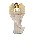 Hodao 8.9 Inch Angel Figurines Praying Home Decorations Resin Sculpted Handmade Angel Statues Tabletop Holiday Decor Memorial Gifts for Mom,Women,Grandma