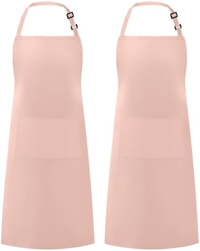 Syntus Apron for Men Women, Adjustable Cooking Kitchen Apron with 2 Pockets