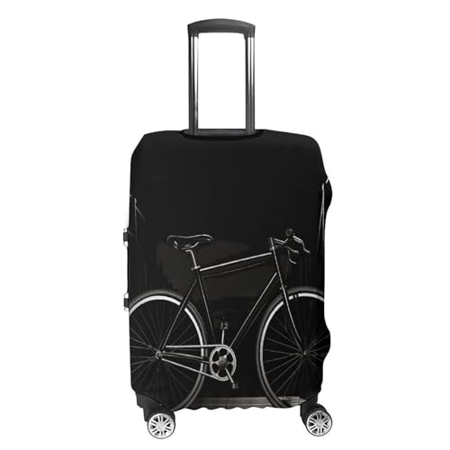 Bicycle Clip Art Printed Luggage Cover Protector, Fits 18-32 Inch Luggage4