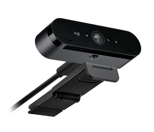 Image of Logitech Brio 4K Webcam for Business, biometrics login with Windows Hello, auto-Light Correction, Noise-Cancelling, Works with Microsoft Teams, Zoom, Google Meet, PC /Mac - Graphite
